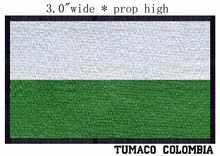 Tumaco, Colombia Flag 3" wide shipping/Grass Green /hot product/ sleeve patches 2024 - buy cheap