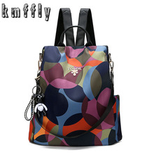 KMFFLY Backpack Casual Anti Theft Backpack for Teenager Girls Women Oxford Multifuction Bagpack Schoolbag 2019 Sac A Dos Mochila 2024 - buy cheap