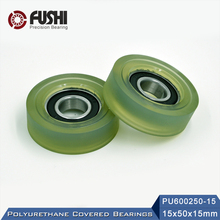 PU 6002 Polyurethane Covered Bearing 15*50*15 mm ( 2 Pcs ) Shaft 15mm PU600250-15 Urethane Cover PU6002 Bearings 2024 - buy cheap