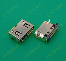 Разъем Джек 100 шт./лот Gold-plationg MINI 19P 19-контактный разъем HDMI-совместимый тип Sockect 4DIP 2024 - купить недорого
