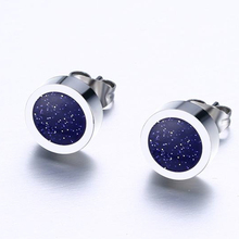 Men 316L Stainless Steel Epoxy Stud Earrings Jewelry Male Trendy Personality Accessory Surgical Steel Jewelry 2024 - buy cheap