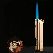 Portable Long Strip Compact Torch Turbine Lighter With Windproof Metal Cigar Lighter 1300 C Butane Cigarette Accessories No Gas 2024 - buy cheap