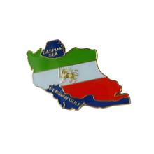 Iran persian gulf flag single lapel pin badge+Iron plated brass+paints+epoxy+butterfly back button-Free shipping(350 pcs/lot) 2024 - buy cheap
