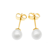 8mm/5mm Pearl Gold Stud Earrings Women Pearls Jewelry Bijoux Perles Orecchini Donna Arete Perlas Earings Perlen Ohrringe E2899 2024 - buy cheap