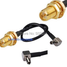 Cable conector RF Pigtail RP-SMA hembra a TS9, conector RG174 de ángulo recto, 30cm, 10 Uds. 2024 - compra barato