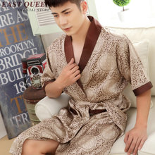 Robe male summer men gown male sleepwear 2019 new arrival male bathrobe men summer home nightgown  AA843 2024 - buy cheap
