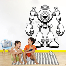 Pegatinas de pared autoadhesivas de Robot para decoración del hogar, adhesivo de vinilo extraíble para pared de dormitorio infantil, para sala de estar, recién llegado, JW366 2024 - compra barato