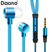 High Quality Metal Earphone Shoelace In Ear Headset handsfree Stereo Headphones with Mic 3.5mm For Phone Auriculares MP3 2024 - buy cheap