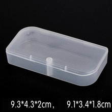 Caja elíptica de plástico transparente para almacenamiento de piezas electrónicas, organizador de contenedor de colección con cuentas 2024 - compra barato