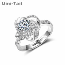 Uini-Tail classic hot 925 Tibetan silver eternal star opening micro-inlay ring female Korean fashion temperament wild jewelry 2024 - buy cheap