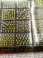 30 folhas/lote 3d colorido ouro adesivos de unhas decorações transferência do vintage arte do prego adesivo decalques da arte do prego manicure ferramenta ntl15 2024 - compre barato