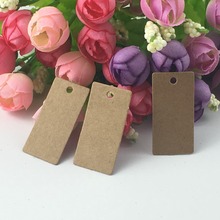 4x2cm 100pcs / lot newly mini kraft paperboard cards tag for small product price tag/garment/bottle/bag hang tag 2024 - buy cheap