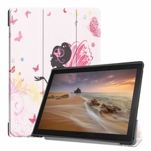 Capa dobrável de couro pu, capa com suporte magnético para lenovo tab e10 10 tablete x104f, capa inteligente 2024 - compre barato