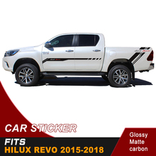 hilux racing side stripe pickup boxbed graphic Vinyl 4x4 car stickers for TOYOTA HILUX revo and vigo 2012-2015 2016 2017 2018 2024 - buy cheap