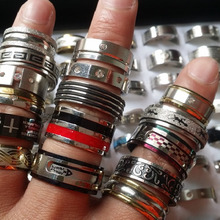 50pcs stainless steel rings mixed styles mens womens top fashion jewelry wholesale lot bulk brand new 2024 - buy cheap