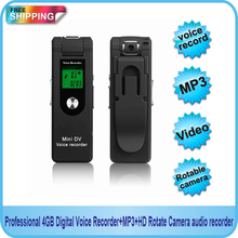Hnsat Professional 4GB Digital Voice Recorder MP3 HD Rotate Camera Audio Record Free Shipping! 2024 - buy cheap