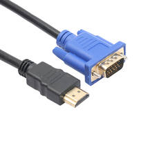 Кабель HDMI Gold Male-VGA HD Male, 15-контактный адаптер, кабель-конвертер для DVD-плееров высокой четкости, HDTV-ресиверов 2024 - купить недорого