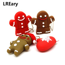 Cartoon Gingerbread Man USB Flash Drive Biscuits toy pen drive pendrive 4GB 8GB 16GB 32GB memory stick Christmas Gift U disk 64G 2024 - buy cheap