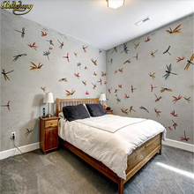 beibehang Custom wallpaper modern retro hand-painted dragonfly whole house wall papers home decor papel de parede 3d wallpaper 2024 - buy cheap