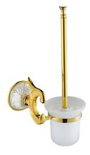 Бесплатная доставка Новый дизайн 24k золотой белый кристалл круглый держатель для туалетной щетки 2024 - купить недорого