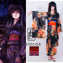 Fantasia anime hellgirl enma ai kimono fantasia para festa de halloween 2024 - compre barato