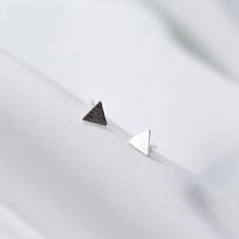 NBSAMENG Original 925 Sterling Silver Fashion Tiny 4.5*4.5mm Triangle Stud Earrings For Women Girl Jewelry Gift Prevent Allergy 2024 - buy cheap