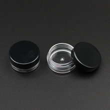 100pcs Round Base 2g Gram Transparent Cream Jar With Black Lid 2ml Clear Plastic Jar Empty Cosmetic Containers Mini Packaging 2024 - buy cheap