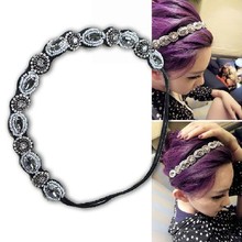 Freeshipping wholesale fashion beads handmade party elastic headband hairband with gems 12pc/lot-98 2024 - buy cheap