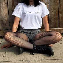 Camisa de algodão de algodão de algodão com estampa gay camiseta de impressão feminina engraçado tumblr camisetas gráficas harajuku 2024 - compre barato