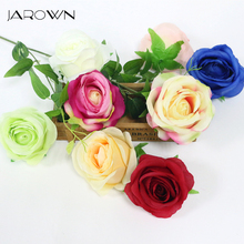 JAROWN-Cabeza de Flores artificiales, simulación de 9cm, flor de seda rosa, decoración de boda, flor DIY, flor de, decoración floral para fiesta 2024 - compra barato