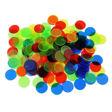 Juego de mesa circular de fichas de Bingo de plástico, 100 Uds., accesorios de juego de mesa, suministros familiares para juegos, 5 colores a elegir 2024 - compra barato