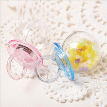12Pcs Pacifier Shape Clear Plastic Ball for Wedding Sugar Container Candy Box For Baby Shower Party Decoration 2024 - buy cheap