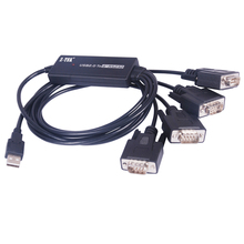 Чип FTDI, 4 порта USB к последовательному кабелю адаптера RS232 DB9 2024 - купить недорого