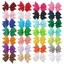 28pcs 5" Grosgrain Ribbon Swllowtail Bows With/ Without Clips Big Hair Bows Barrettes Children's Hairpin 2024 - buy cheap