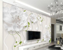 Beibehand-papel de parede personalizado, arte moderna, floral, plano de fundo, tv, decoração da casa, decoração de 3d, foto 2024 - compre barato