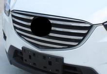 Стайлинг кузова автомобиля крышка Защитный детектор хромированная отделка Передняя решетка решетки 9 шт./компл. для Mazda CX-5 CX5 2015 2016 2024 - купить недорого