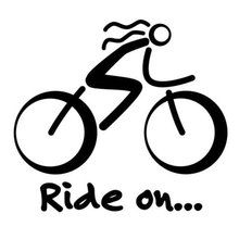 Adesivo esportivo para bicicleta, adesivo em vinil para janela de carro e bicicleta, 14.2cm x 12.8cm, preto, prateado 2024 - compre barato