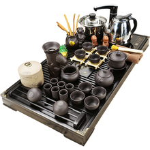 Conjunto de chá de cerâmica de alta qualidade, conjunto de chá de casa com aquecimento elétrico, mesa de chá magnética, cerimônia de chá, placa de chá de madeira sólida, imperdível 2024 - compre barato