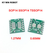 10pcs SOP14 SSOP14 TSSOP14 to DIP14 Pinboard SMD To DIP Adapter 0.65mm/1.27mm to 2.54mm DIP Pin Pitch PCB Board Converter Socket 2024 - buy cheap