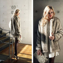 Women winter fashion elegant Leisure faux fur coat Gray mink fur soft comfort warm fur jacket high-grade luxurious coats 2024 - buy cheap