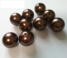 (choose size) 6mm/8mm/10mm/12mm/14mm/16mm/18mm/23mm/25mm #46 brown color Acrylic Pearl Beads 2024 - buy cheap