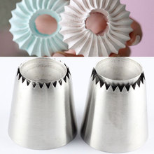 2Pcs Icing Piping Nozzles Sultan tube Stainless Steel Russian  Pastry Tips Cupcake Large Icing Piping Nozzle Baking 2024 - buy cheap
