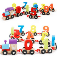 Mini tren Digital con números y alfabeto de madera para niños, juguete educativo de bloques de construcción, herramientas de ferrocarril, juguetes para niños 2024 - compra barato