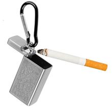 Minicenicero portátil para cigarrillos, soporte de bolsillo de Metal para exteriores, bandeja para cenizas de humo, 3 colores, regalo de Navidad 2024 - compra barato