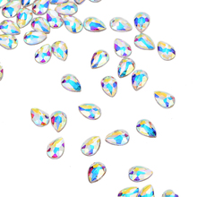 30pcs Raindrop Shape 4*6mm Crystal AB Flat Back Fancy Nail Art Crystal Rhinestones For Wedding Personality Design Beads 2024 - buy cheap