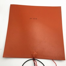 Funssor 1 Uds. 24V 300W almohadilla de cama calentador de silicona w termistor para impresora 3D cama de calor almohadillas eléctricas gel de sílice color naranja 2024 - compra barato