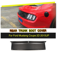 Fibra de carbono do carro traseiro tronco spoiler capa guarnição para ford mustang base coupe 2015 2016 2024 - compre barato