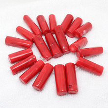 Mini. Em compras de $7! Miçangas soltas artesanais 8 "-tubo de coral vermelho com buraco lateral 2024 - compre barato