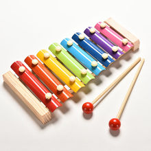 Xilófono de madera para aprendizaje y educación para niños, Juguetes musicales de xilófono, instrumento Musical de 8 notas, venta al por mayor 2024 - compra barato