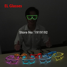 Flashing EL glasses El Wire Fashion Neon LED Light Up Shutter Shaped Glow Glasses Rave Costume Party DJ Bright SunGlasses 2024 - buy cheap